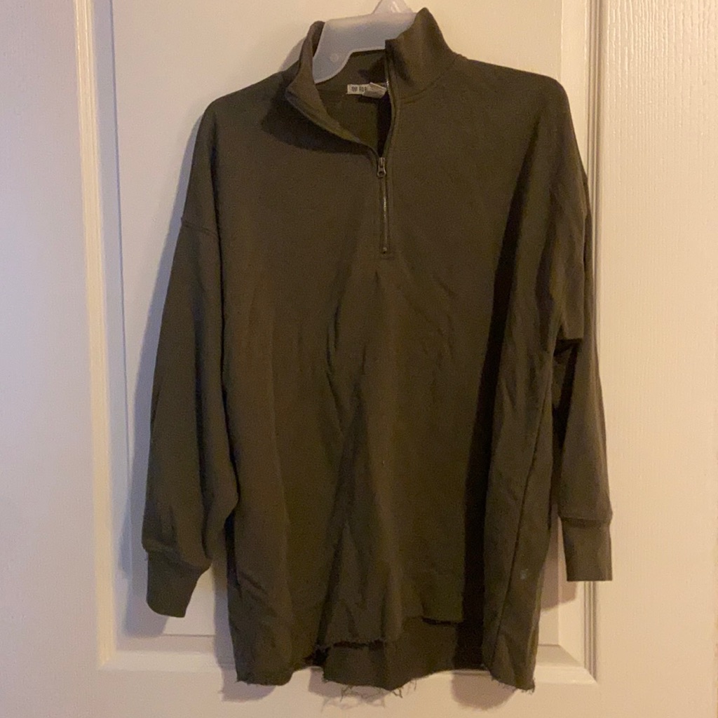 Green Half Zip Pullover